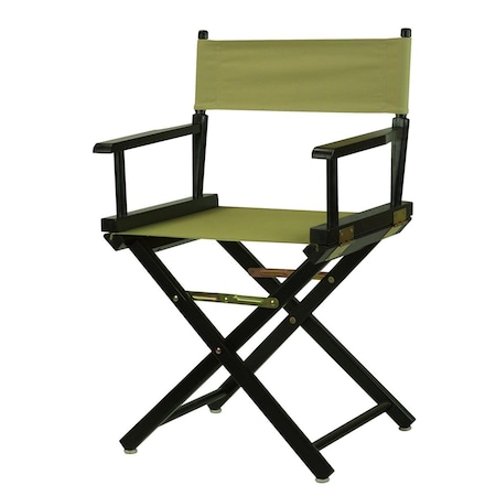 Betterbeds 200-02-021-100 18 in. Directors Chair Black Frame with Olive Canvas BE3282085